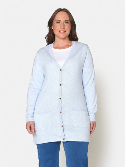 Basic Cardigan - Blue Melange