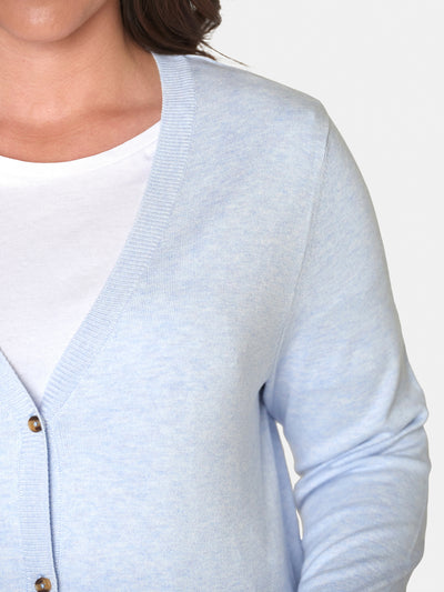 Basic Cardigan - Blue Melange