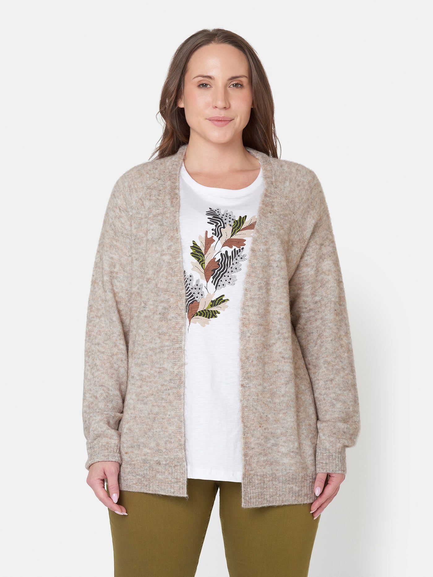 Cardigan - Beige Melange