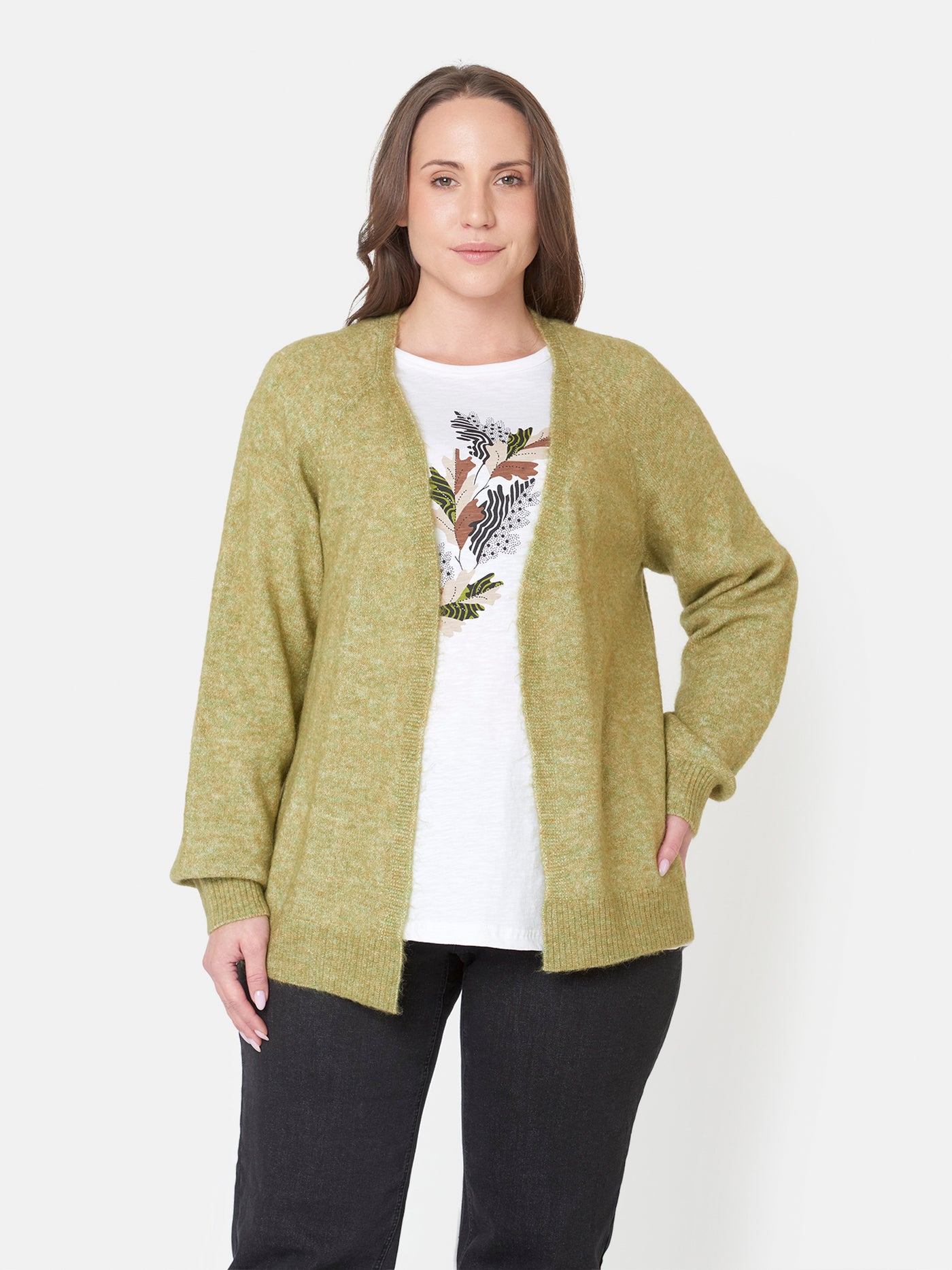 Cardigan - Green Melange