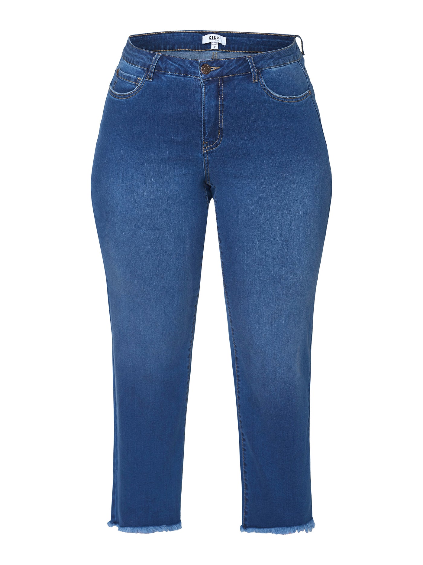 Selma med lige ben - 7/8 Jeans - Medium blå