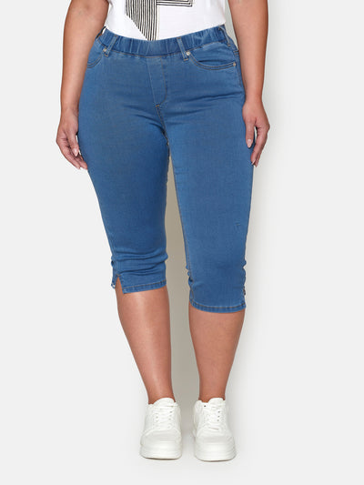 Sofia Capri Jeans - Medium Blue Denim