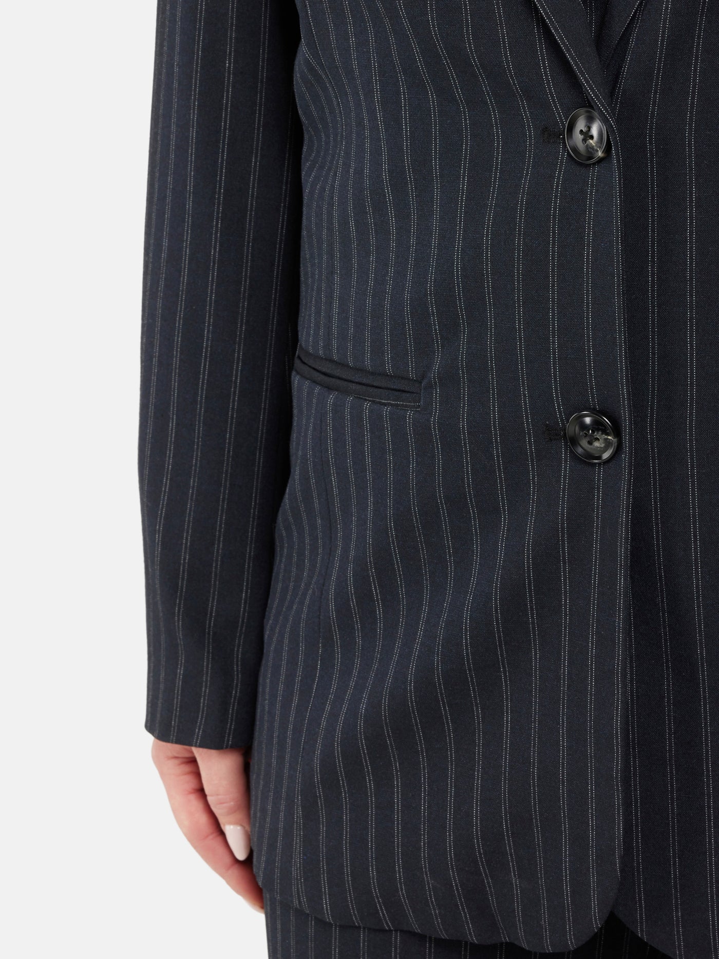 Blazer - Black Pinstripe