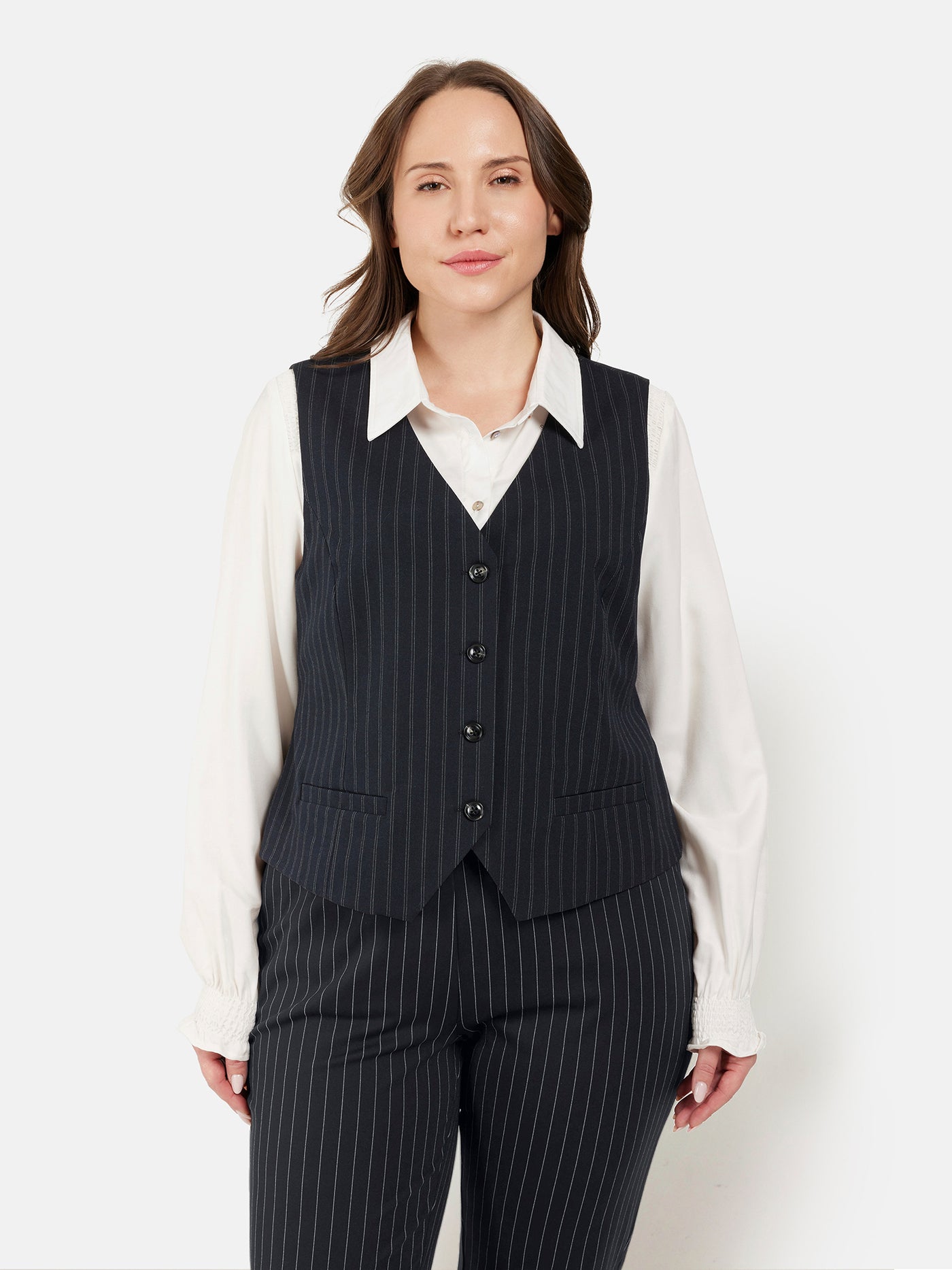 Vest - Black Pinstripe