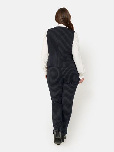 Vest - Black Pinstripe