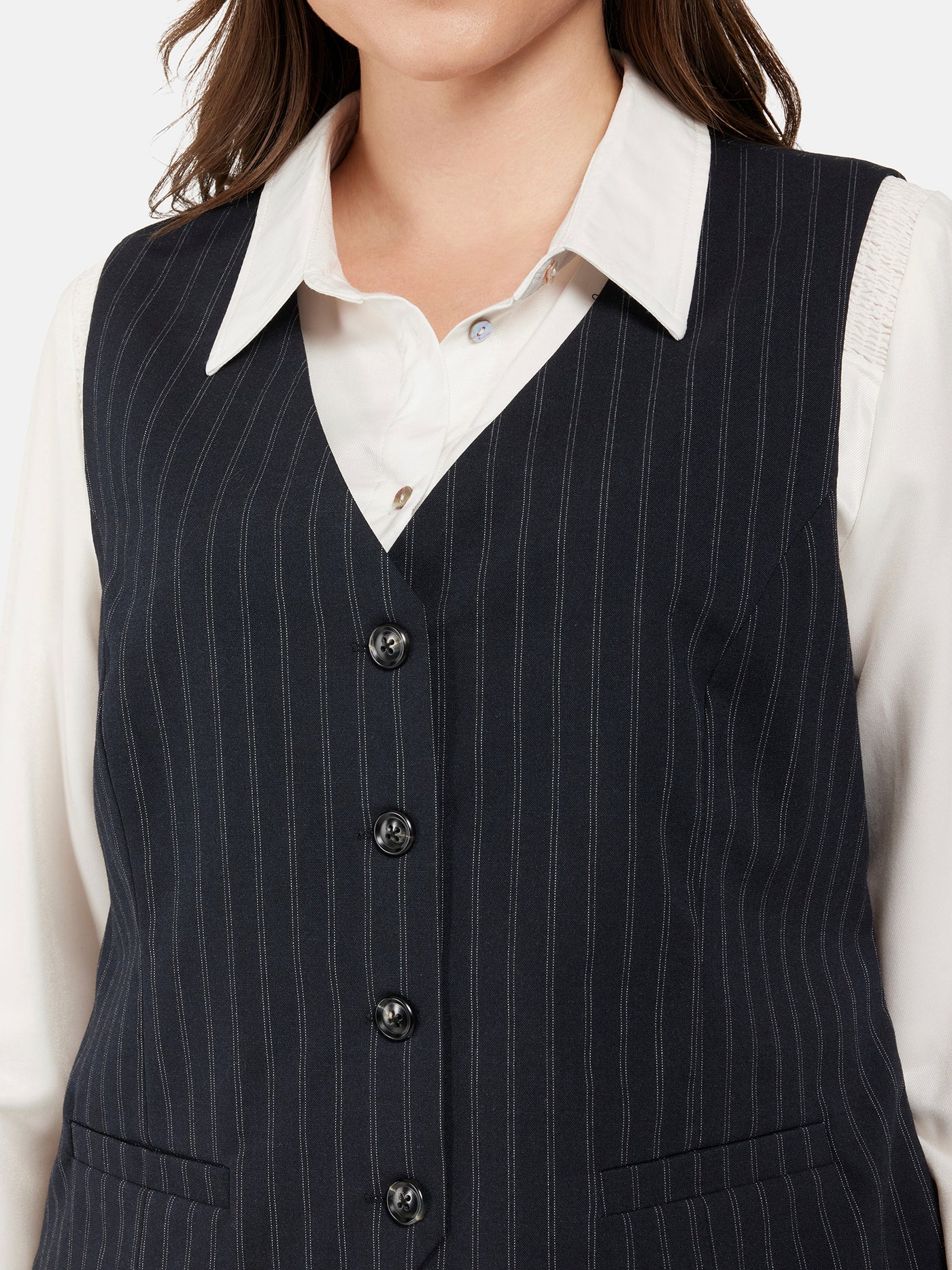 Vest - Black Pinstripe