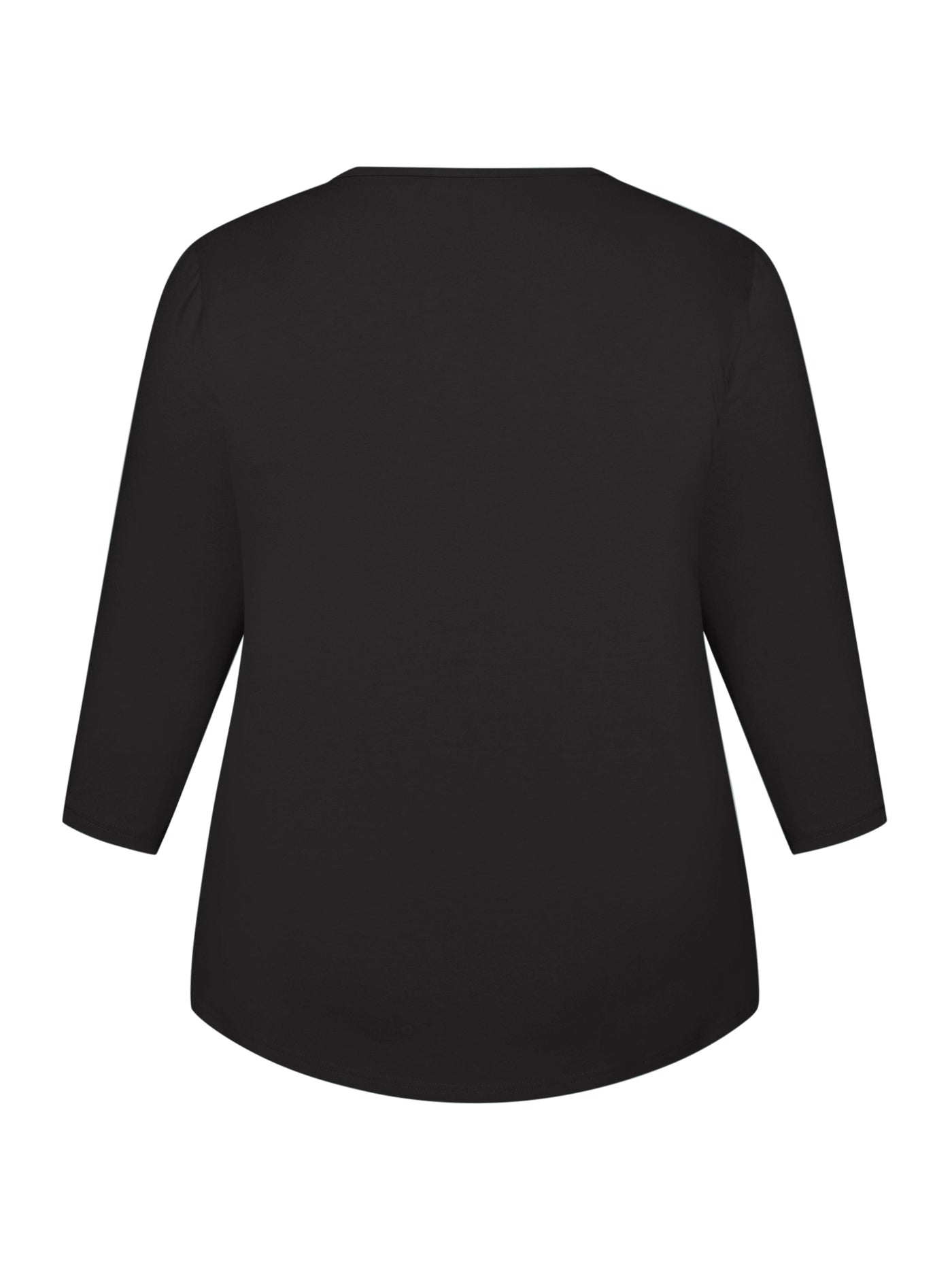Basis T-shirt I A-facon Med 3/4 ærmer - Black