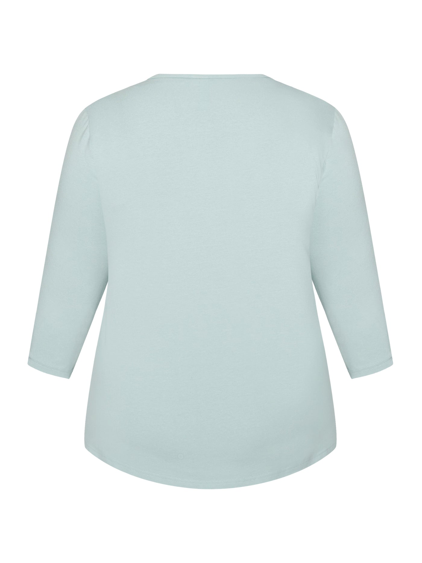Basis T-shirt I A-facon Med 3/4 ærmer - Blue Haze